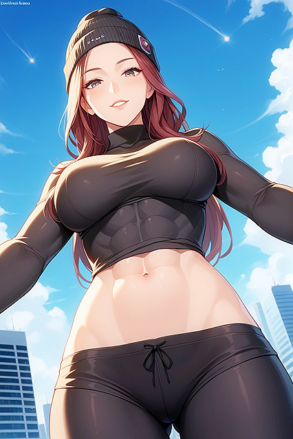 Arms Spread in a Tight Bodysuit for  Hentai Pleasure