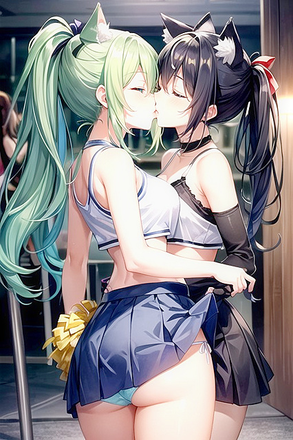 Cheerleader with Cat Ears Gets Pounded in the Ass for Steamy Hentai Fun