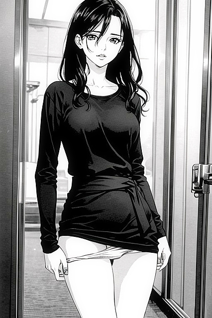 Black and White Manga Hentai：Single Player in B&W Manga Style Hentai Picture