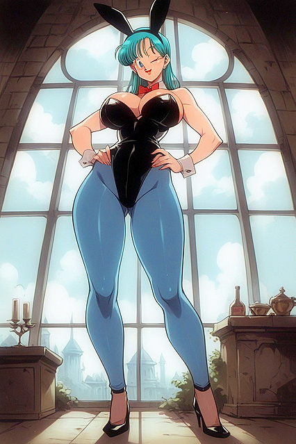 Large Round Ass Shines in Standing Full Body Hentai Picture
