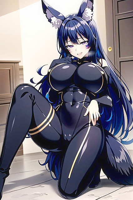 Delta from Eminence in Shadow Sucks Her Nipples in Full-Body Hentai Ecstasy