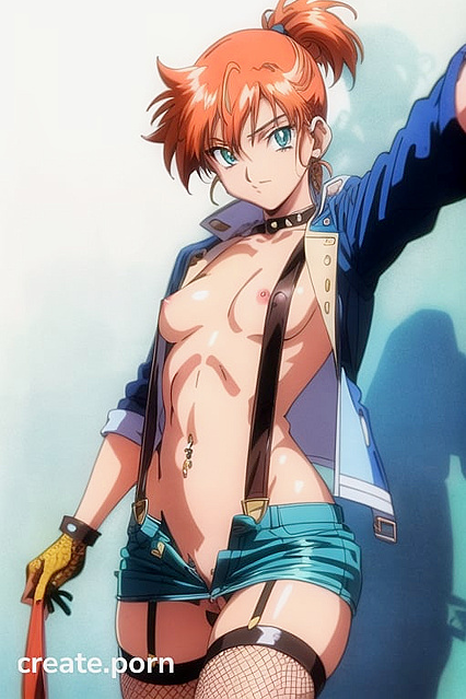 Navy-Pierced Babe Goes Topless with Seductive Eyeshadow in Anime Sex Adventure