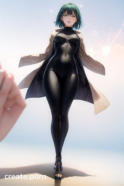 Fubuki from One Punch Man in a Spooky Jack O’Lantern Pose for Steamy Hentai Fun