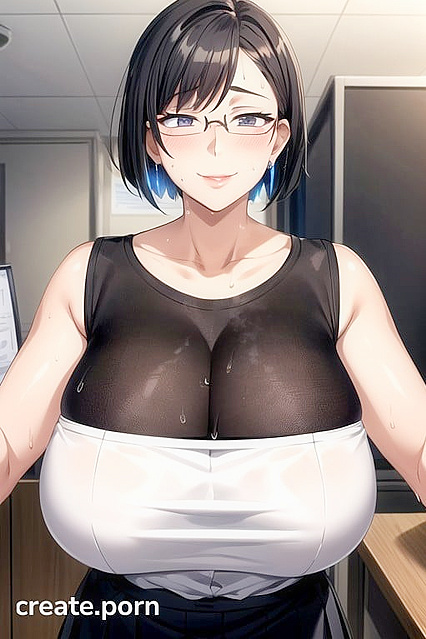 Big Thicc Anime Girl 18+ in Form-Fitting Office Skirt Outfit
