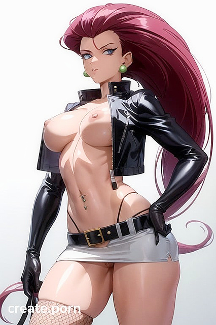Topless Girl 18+ in Miniskirt Applies Eyeshadow Before Steamy Hentai Picture