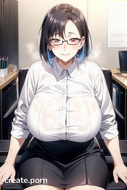 Beautiful Black-Haired Beauty with Perfect Anatomy in Hentai Ecstasy