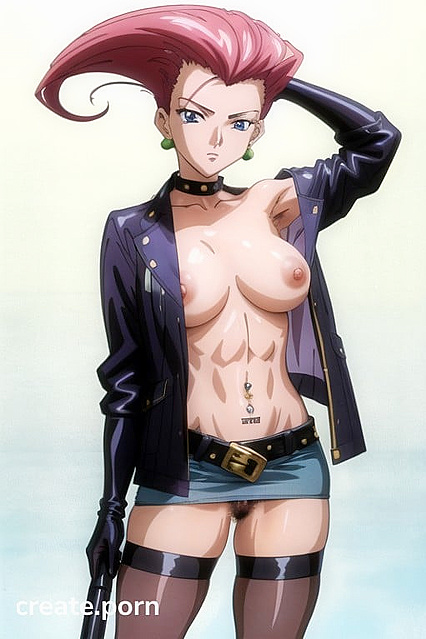 Mohawk Girl 18+ Gets Wild with Dildo Insertions in Anime Style Hentai Picture