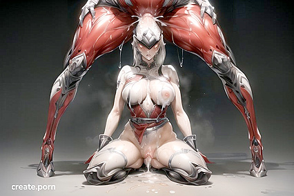 Kneeling for a Full-Body Cumshot in  Hentai Picture