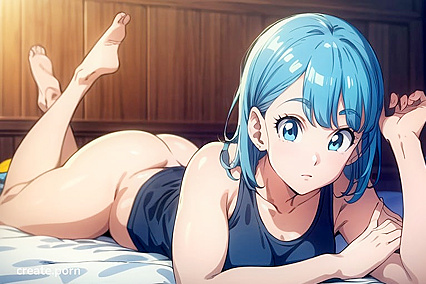 Bulma from Dragon Ball Z Shows Off Her Large Ass in Fit Hentai Images