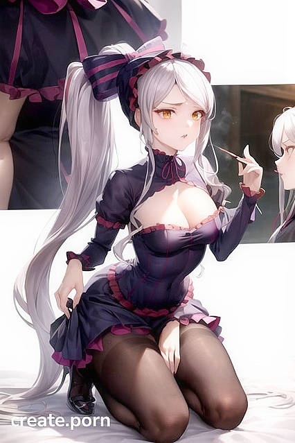 Shalltear Bloodfallen from Overlord Kneels and Reveals in Seductive Hentai Picture