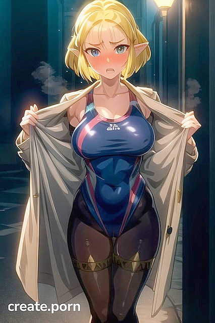 Outdoor Exhibitionist Fantasy with Thick Lines in Erotic Hentai Picture
