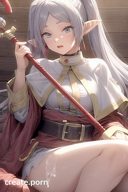 Frieren from Beyond Journey's End Gets Drenched in Sweat and Creampie hentai Picture