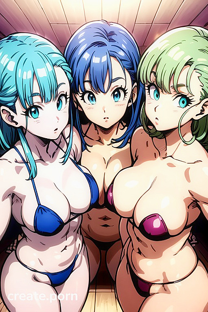 Muscular Harem with Rounded Breasts in Seductive Hentai Picture