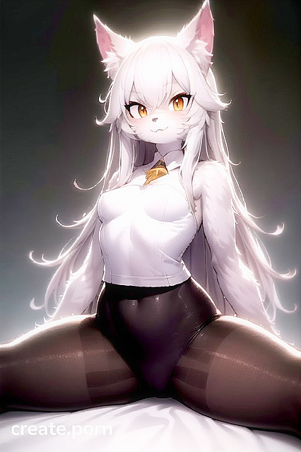 Furry Character Stares at Viewer While Spreading Legs in hentai Picture