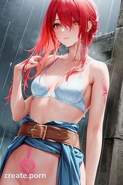 Ultra-Detailed Tattoos Enhance Erza's Fairy Tail Hentai Adventures