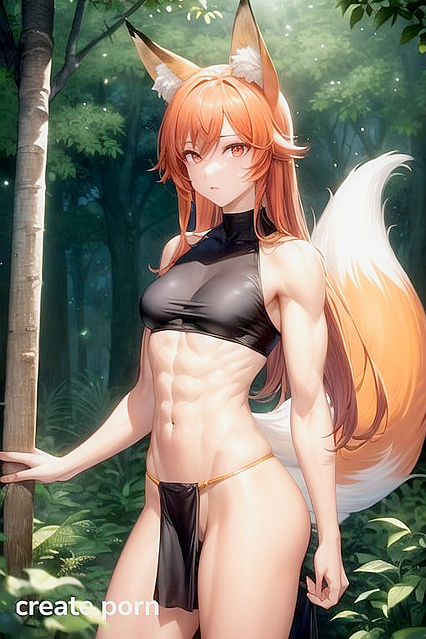 Muscular Stud Takes Small Breasts in a Steamy Forest hentai Image