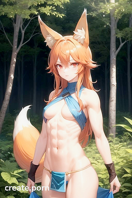 Muscular Ginger with Small Breasts in Steamy Hentai Picture