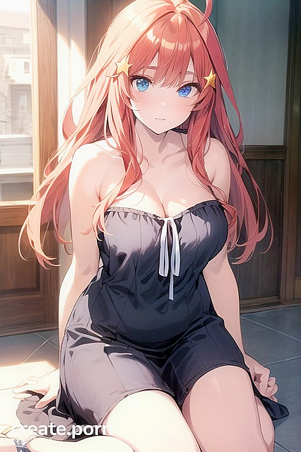 Itsuki Nakano from Gotoubun no Hanayome Kneels for Steamy Anime Hentai Pleasure
