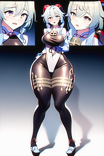 Ganyu's Huge Ass in Swimsuit Shines in Erotic Hentai Picture