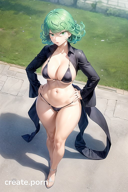 Top-Down Hands-on-Hips Bikini Picture in Steamy Hentai AIPorn