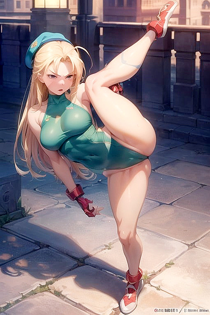 Beautiful Hentai Girl 18+ Shows Off Her Medium Ass with Seductive High Kicks