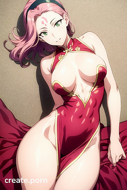 Sakura from Naruto Shows Off Her Rounded Breasts in Fit Hentai Picture