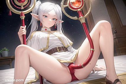 Futanari Frieren from Beyond Journey’s End in Naughty Hentai Adventures