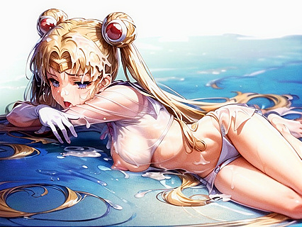 Face Drenched in cum with Mouth Agape in  Hentai Images