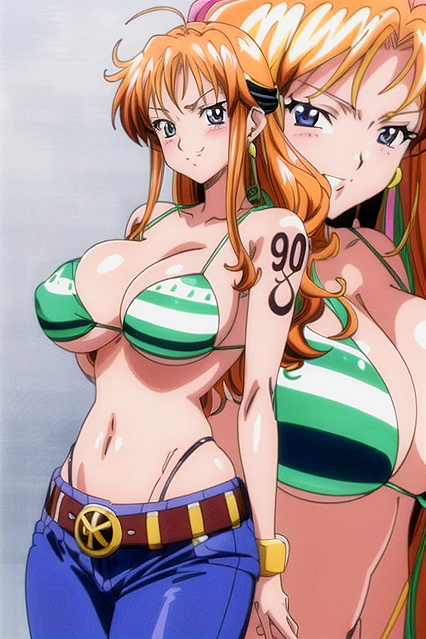 Breast Popping Out in Detailed Background for  Hentai Pleasure