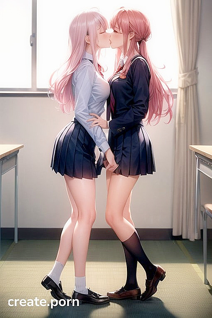 Fit Teacher with Pink Hair Takes Control in Seductive Hentai Image