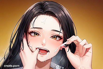 Mature Black-Haired Beauty Shows Off Her Busty Charms in Seductive Hentai AI Picture