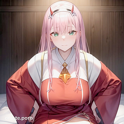 Zero Two from Darling in the FranXX Enjoying Explicit Japanese Hentai Picture