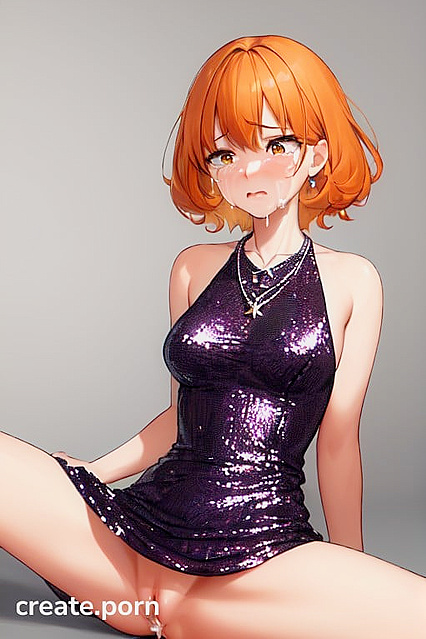 Mind-Blowing Splits in a Shiny Sequin Dress for  Hentai Pleasure