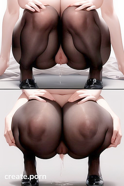 Naked Squatting for  Hentai Orgasms