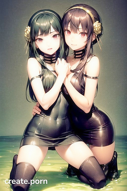 Slime Girl 18+ in Elbow Bra Kneels for  Hentai Pleasure
