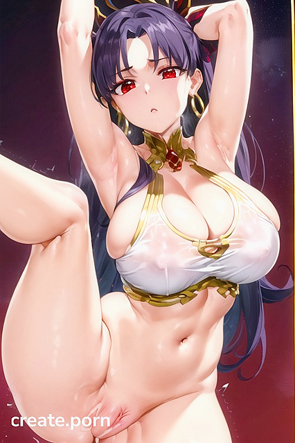 Naked Yoga Ai Hentai Image Turns into Red-Eyed Hentai Pleasure