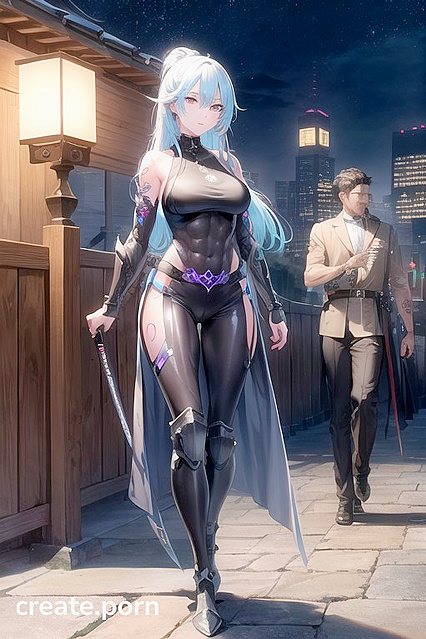 Tattooed Samurai Seduces Under the Moonlight in Wild Hentai Picture