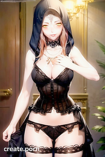 Luscious Lingerie and Exposed Thighs Lead to  Breast Squeezing Hentai Pleasure