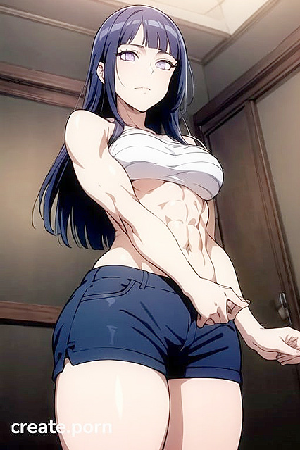 Hyuuga Hinata Shows Off Muscular Body and Small Breasts in Hot Hentai Image