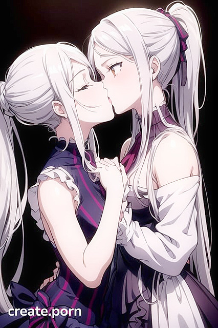 Hot Girl 18+s in Tight Bodysuits Kissing Passionately in Hentai AI Porn**