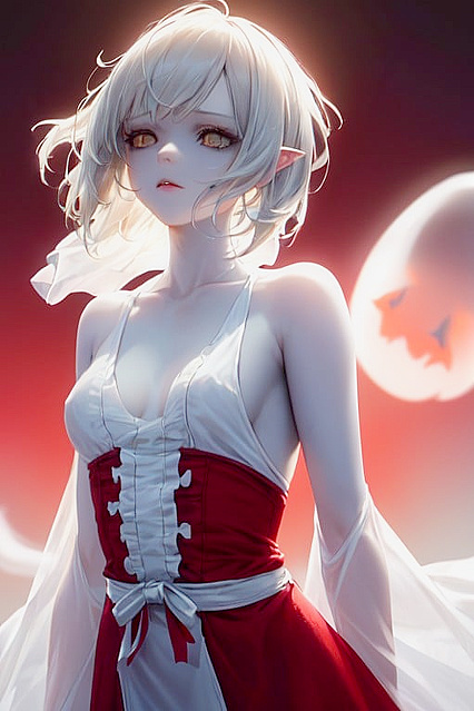 Shinobu Oshino's Ghostly Pleasures in Soft Pastel Hentai Magic