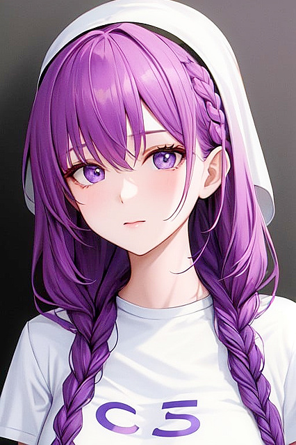 Purple-Skinned Babe with Braids and Big Boobs inSTEAMy Hentai Picture