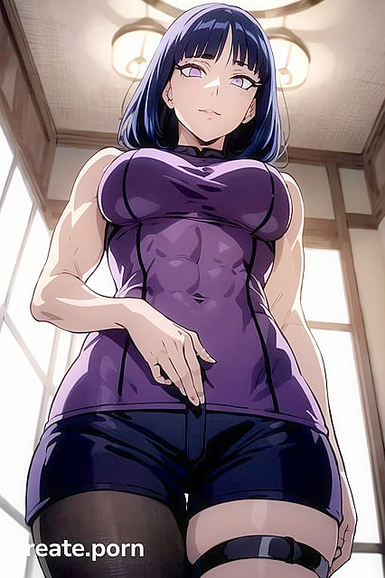 Hinata Hyuuga Gets Naked and Flexes Her Muscles in Steamy Hentai Picture