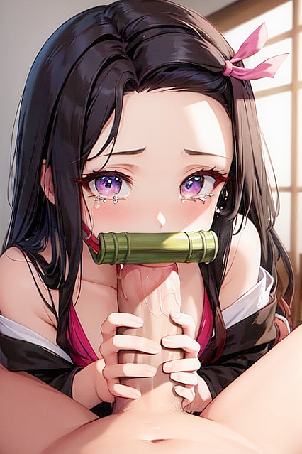 Nezuko from Demon Slayer in Off-Shoulder Outfit for Steamy Noon Hentai Picture