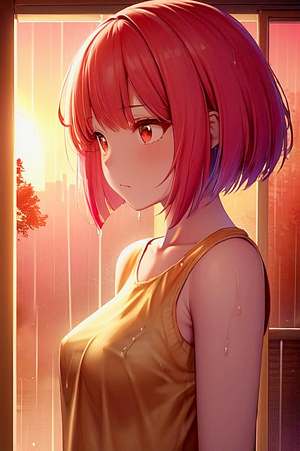 Well-Lit Hentai Image with Rainbow-Colored Socks and Cozy Pullovers