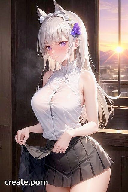 18-Year-Old Sunset Enjoying  bedroom Picture in Hentai AIPorn