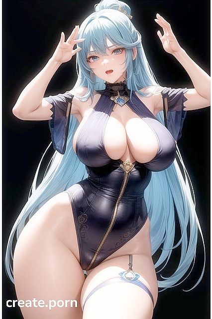 Model Shows Off Her Large Ass in Tight Bodysuit for Steamy Hentai Images