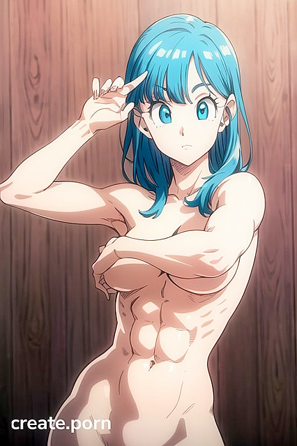 Bulma from Dragon Ball Z Shows Off HerLarge Breasts in steaming Hentai Images