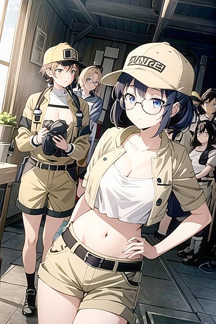 Massive Breasts and Short Jacket in Steamy Hentai Picture