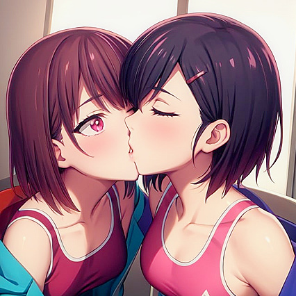 Shizuka from ZOM100 Enjoying Passionate Girl 18+-on-Girl 18+ Kisses in Hentai Heaven